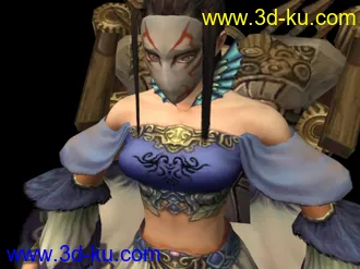 3D打印模型obj和mb格式两套，武侠女性角色，后背携带蝠翅机括的图片