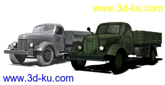 中国解放军 3D模型库 - 解放卡车 CA10的图片