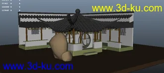 3D打印模型苏州园林一角的图片