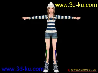 女孩人物模型的图片