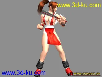 3D打印模型【带动作 BOENS骨骼】的不知火舞~  好性感的图片