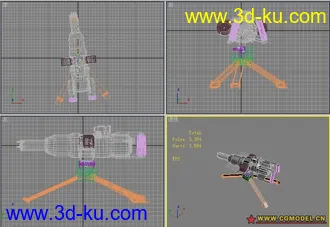 3D打印模型多管机炮的图片