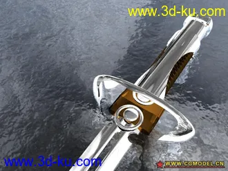 3D打印模型金属质感剑的图片