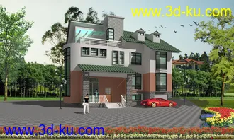 3D打印模型一幢很漂亮的别墅的图片