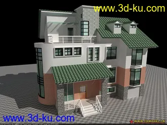 3D打印模型一幢很漂亮的别墅的图片