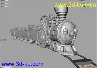 3D打印模型火车，铁轨，火车运行动画的图片