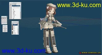 3D打印模型可爱的机械MM的图片
