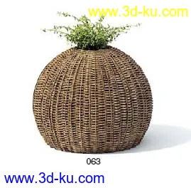 3D打印模型一个编织的藤类花器（很精致的哦）的图片