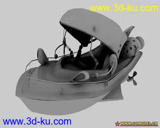 3D打印模型一个小飞船，压缩完244k的图片