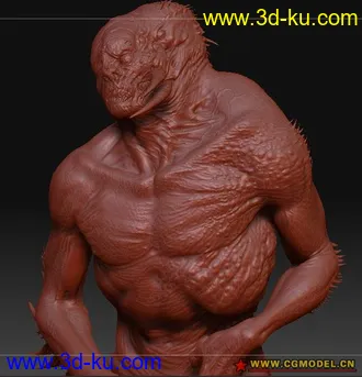 一个高精度鱼人模型的图片