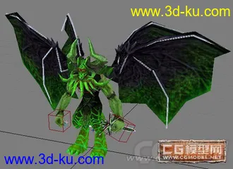 [MAX8][怪物模型][贴图/有][骨胳/有]一个怪物模型的待机动作的图片