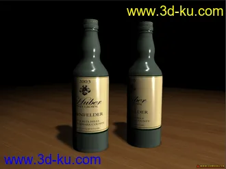 maya精细酒瓶模型的图片