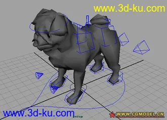 3D打印模型卡通狗带梆定的图片