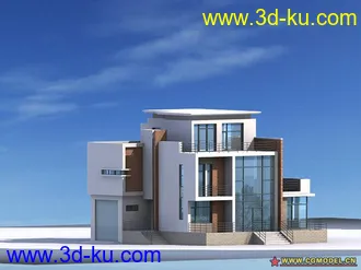 3D打印模型现代别墅的图片