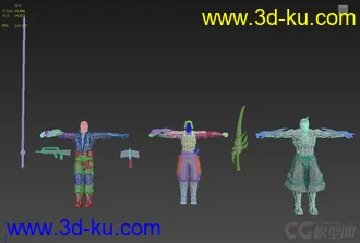 [MAX8][人物模型][贴图/无][动作/无]鬼武者3个主角的模型的图片