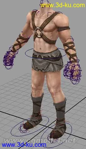 [MAYA6.0][人物模型][贴图/有][骨胳/有]男性战士模型(头部缺省]的图片