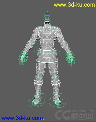 [MAYA6.0][人物模型][贴图/有][骨胳/有]男性战士模型(头部缺省]的图片