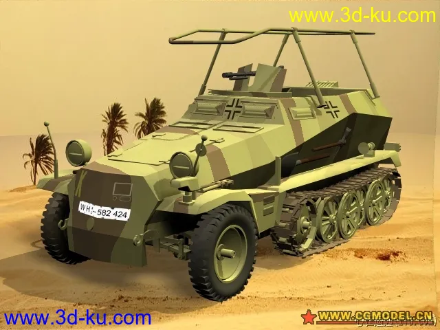 二战德国Sdkfz250无线电指挥车，高级品（MAX）模型的图片1