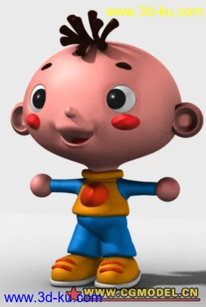 3D打印模型带腮红的小男生的图片