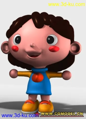 3D打印模型带腮红的女孩子的图片