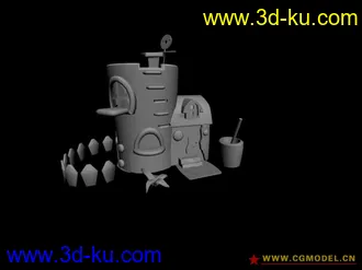 3D打印模型卡通房子q版的图片