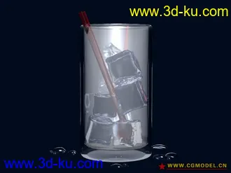 3D打印模型玻璃．冰．水．带材质的．渲染还不错．来看看的图片