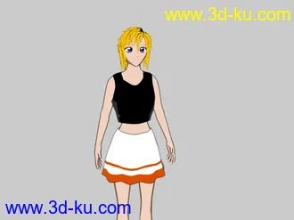 3D打印模型女孩子，卡通材质的图片