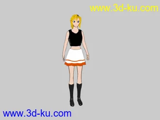 3D打印模型女孩子，卡通材质的图片