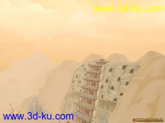 3D打印模型墨香场景系列之莫高窟入口的图片