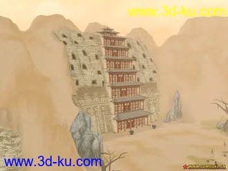 3D打印模型墨香场景系列之莫高窟入口的图片