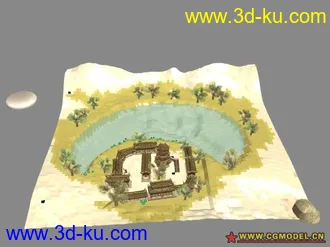 3D打印模型墨香场景系列之月牙泉的图片