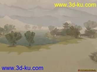 3D打印模型墨香场景系列之月牙泉的图片