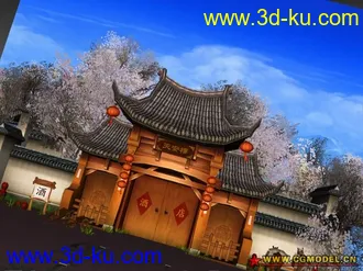 3D打印模型墨香场景系列之天安楼酒店外的图片