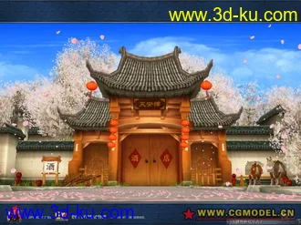 3D打印模型墨香场景系列之天安楼酒店外的图片