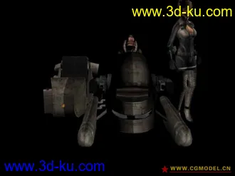 3D打印模型两个MM女战士的图片