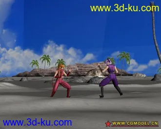 3D打印模型DOA格斗人物和场景(附贴图)的图片