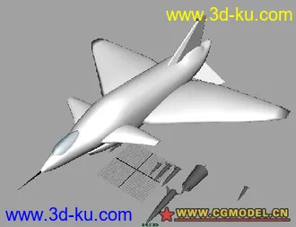 3D打印模型MAYA做的飞机。。。的图片