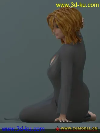 3D打印模型网上收集的美女，自己渲了下，没看到别人发过的图片