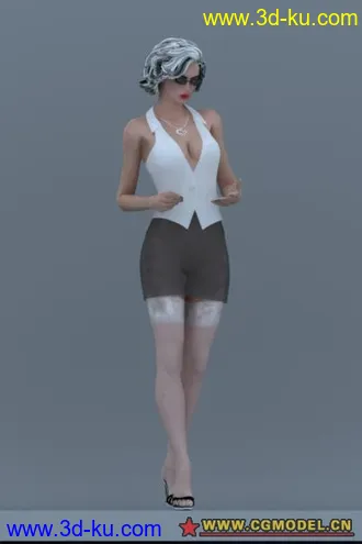 极品美女模型带贴图，没看到谁发过vv的图片