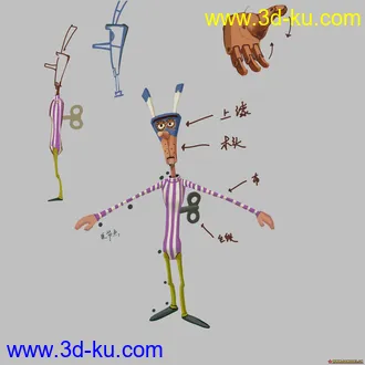 3D打印模型小木头人的图片