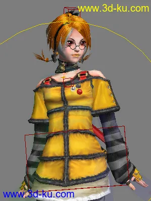 3D打印模型KOF3D版的某角色，带骨骼的图片