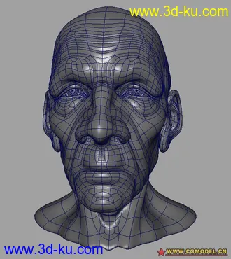 3D打印模型一个不错的老年人的头的图片