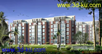 3D打印模型7层住宅楼的图片