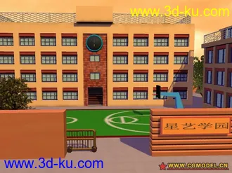 小蔡蔡的学校模型的图片