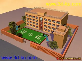 小蔡蔡的学校模型的图片