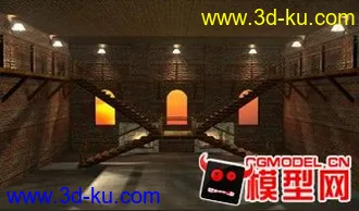 3D打印模型场景 欧式老大厅的图片