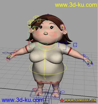 3D打印模型大婶((rigs+Blend shape))的图片