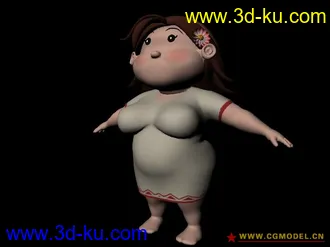 3D打印模型大婶((rigs+Blend shape))的图片