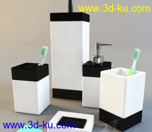 3D打印模型卫浴组件（之五）牙刷、香皂、洗手液器具的图片