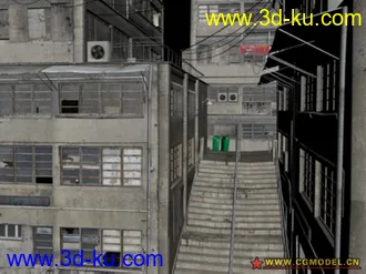 老式建筑物群模型的图片